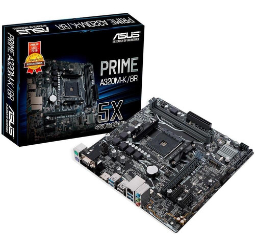 Placa-mãe Asus Prime A320m-k/br, Amd Am4, Matx, Ddr4