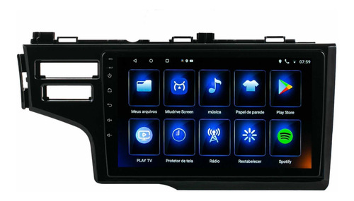 Central Multimidia Honda Fit 2015 Ate 2020 Android 11 9p Cam