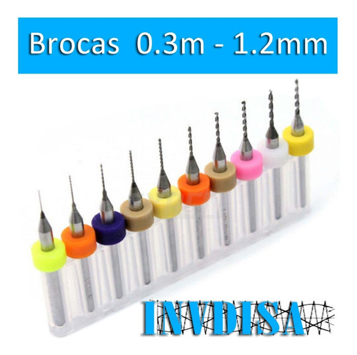 Kit De Brocas Para Pcb Circuito Impreso Cnc Varias Medidas