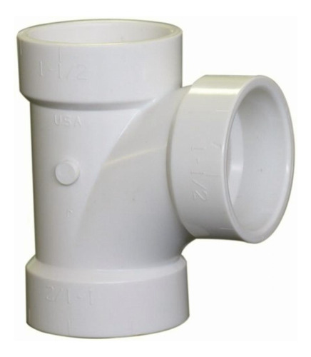 Nibco K09825ca C4811 2 Hxhxh Sanitary Tee Pvc, Blanco, 2