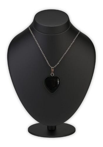 Imagen 3 de 4 de Collar Corazoncito De Ónix 100% Natural