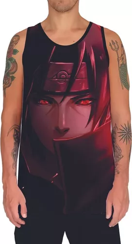 Camiseta Anime Naruto Akatsuki Nuvem Vermelha Regata Academia