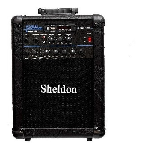 Amplificador Guitarra Sheldon Gtm5000 Cubo 25 Wrms Multiuso Cor Preto 110V/220V