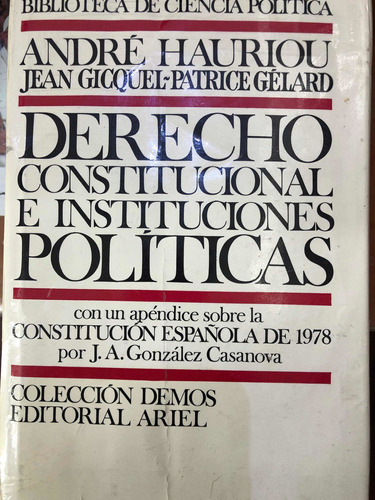 Derecho Constitucional E Instituciones Politicas