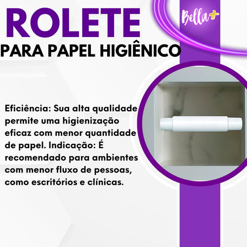 Suporte Rolete Porta Papel Higiênico Kit Com 2 Unidades