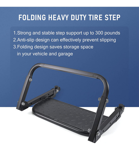 Peldaño De Neumático Plegable Resistente Camión, Suv...