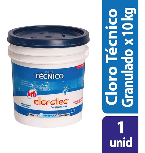 Imagen 2 de 8 de Cloro Granulado Clorotec Dis.lenta Piletas Revestidas X10 Kg