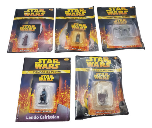 Lote #5 Star Wars 5 Figuras Plomo C/ Revista 2005 Deagostini