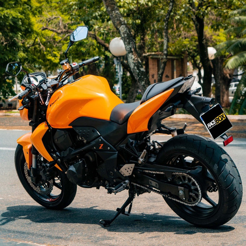 Imagem 4 de 10 de Moto Kawasaki Z 750 Laranja Ano 2012 Impecável