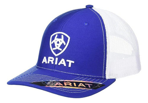 Ariat Gorra Lucas Snapback Para Hombre, Azul/blanco