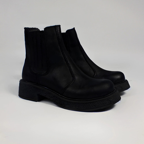 Borcegos De Mujer Botas Plataformas Negros Comodos Noruega