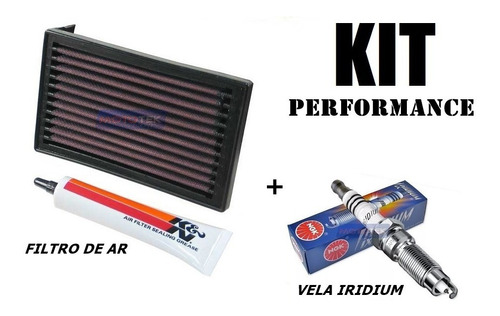 Kit Filtro De Ar K&n Kn E Vela Iridium Yamaha Xt600 Xt 600e