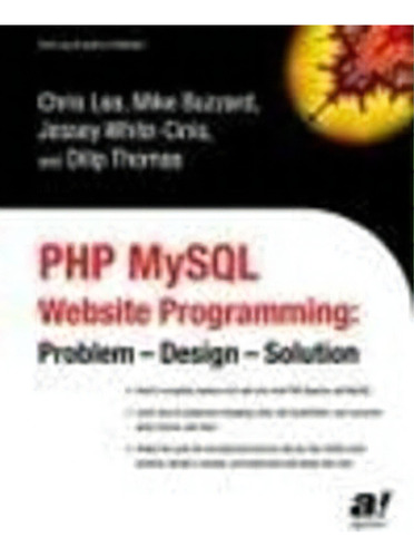 Php Mysql Website Programming, De Chris Lea. Editorial Apress, Tapa Blanda En Inglés