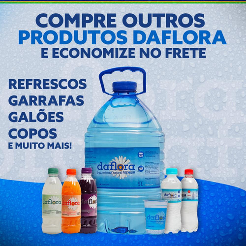 Água Natural Mineral Daflora Galão De 5 Litros Sem Gás