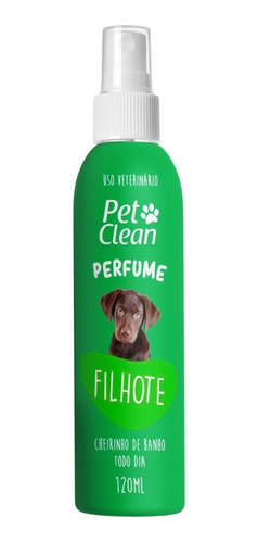Perfume Colônia Para Cães E Gatos Pet Clean Filhote 120ml