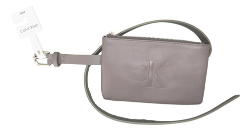 Cangurera Mujer Calvin Klein Original Color Gris Claro