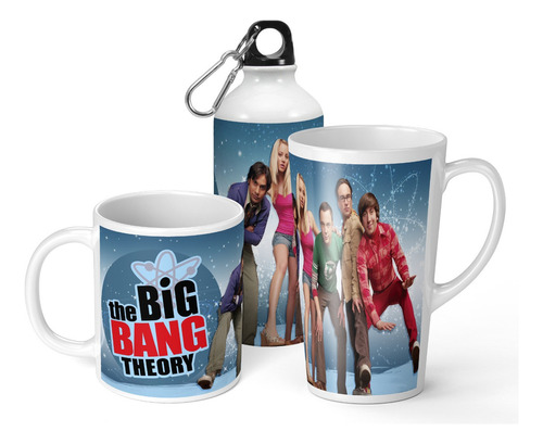 Set De Taza + Botella + Taza Conica The Big Bang Theory 2