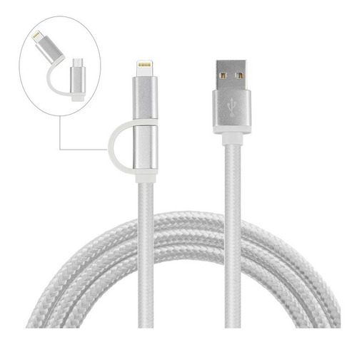 Cables 2 En 1 Para Datos Y Carga iPhone Y Android. 