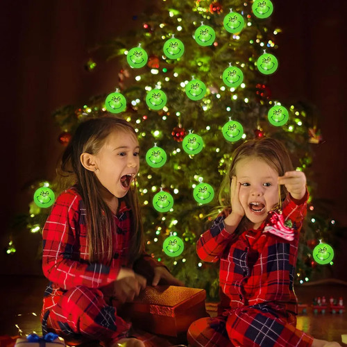 Guirnalda De 20 Luces Led Para Árbol De Navidad De Grinch