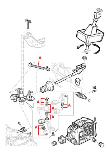 Kit Bujes Reparacion Selectora Chevrolet Corsa Vectra Fun 1