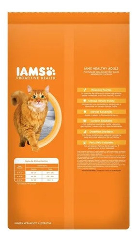 Imagen 2 de 4 de Alimento Iams Adult +1 para gato adulto sabor pollo en bolsa de 15 kg