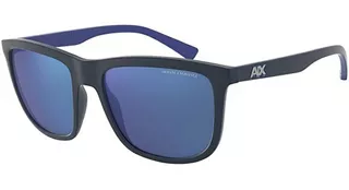 Lentes Armani Exchange Ax4093s Matte Black Blue Mirror Legit