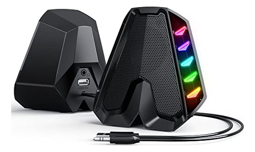 Bocinas Para Ordenador Wolflaws Gs04, Luz Rgb Dinámica, Ca