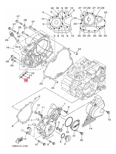 Embolo Alivio Original Yamaha Ys Ybr Fazer 250 Panella Motos