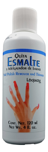 Quita Esmalte Y Adelgadazador De Barniz Loquay 120ml