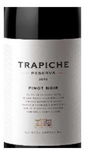 Pack De 6 Vino Tinto Trapiche Reserva Pinot Noir 750 Ml