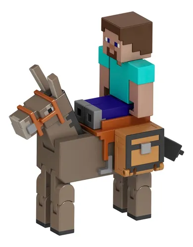 Steve Burro Manzana Pez Minecraft Mattel Muñeco Original