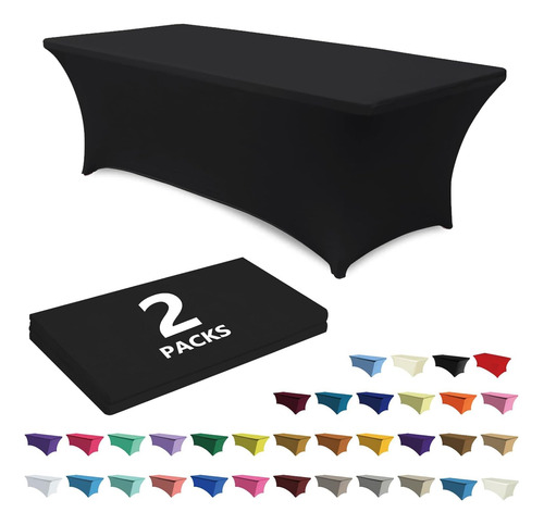 Manteles De Elastano Rectangulares Ajustables De 6 Pies 2