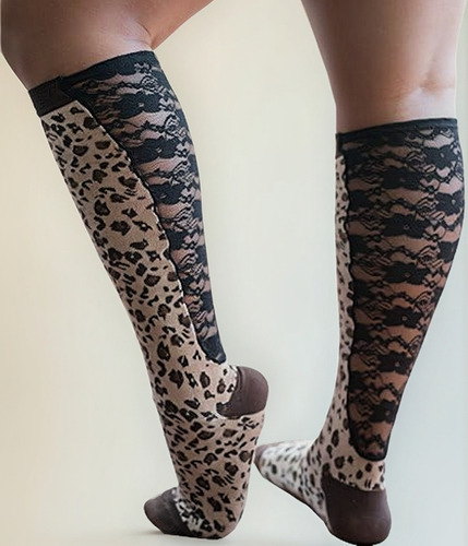 Calcetines Hasta La Rodilla De Mezcla De Algodón Y Pantorril