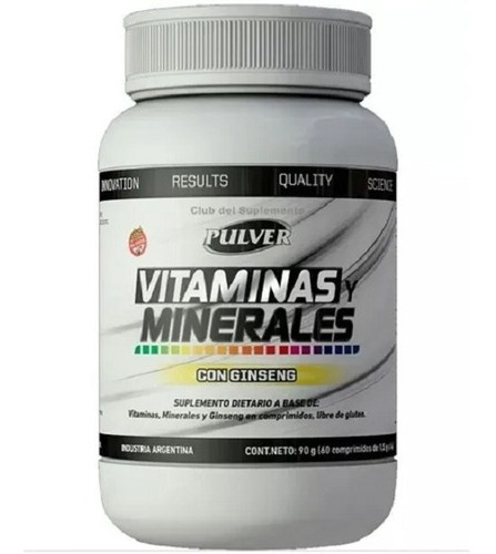 Vitaminas Y Minerales C/ Ginseng Pulver Sin Tacc 60 Tab