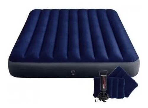 Colchon Inflable Intex Durabeam 2 Plazas Inflador 2 Almohada