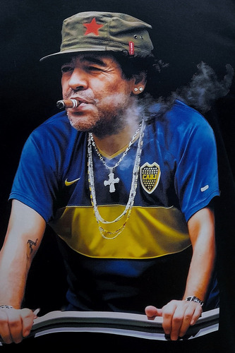 Remera Iconik Boca Y Maradona Para Hombre