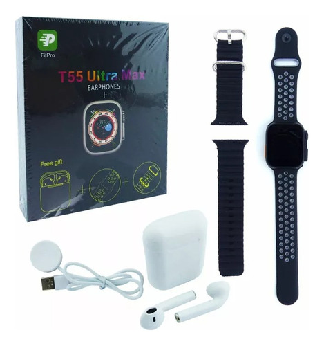 Reloj Smartwatch Kit Modelo T55 Ultra Max Con 2 Correas 