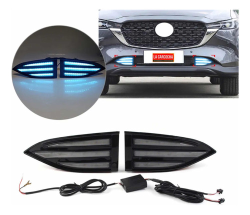 Neblineros Drl Mazda Cx5 2022 /23 Luz Blanca Y Ámbar Stock!!