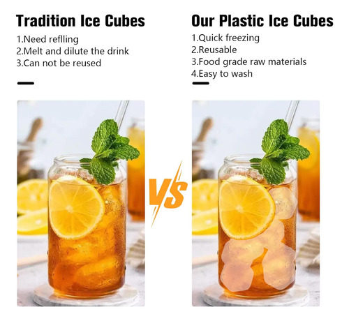 Cubitos De Hielo Reutilizables, Paquete De 40 Cubos De Hielo
