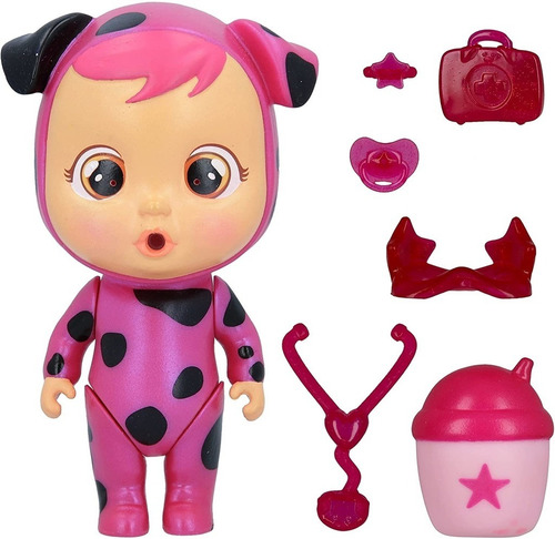 Muñeca Cry Babies Bebés Llorones Lágrima Rosa Sorpresas