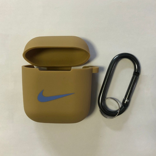 Funda Case Protector Beige Nike Para AirPods Gen 1 Y 2