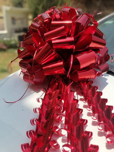 Hermosos Moños Metálicos Gigantes Para Autos, Regalos, Etc.