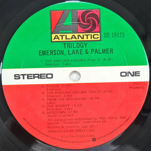 Emerson Lake & Palmer - Trilogy (1977) Usa - Vinilo / Lp (Usado)