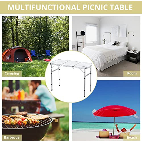 Mesa Plegable Camping, Mesa De Aluminio Camping De 3 Pi...