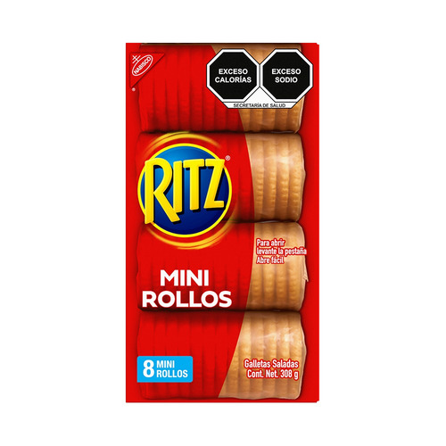 Imagen 1 de 1 de Galleta Ritz mantequilla 308 g pack x 8 u