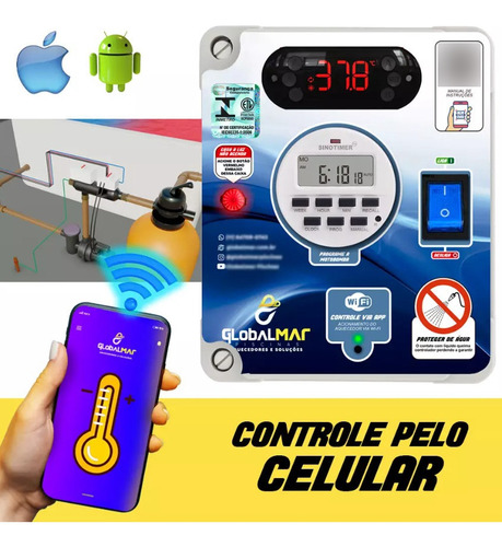 Aquecedor Automático Para Piscinas 100m³ C Comando Wifi