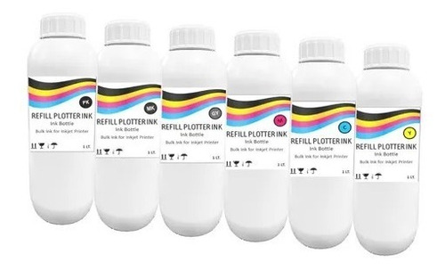 Kit 2 Litros Tinta Compatible Epson Ultra.chrome K3 Plotter 