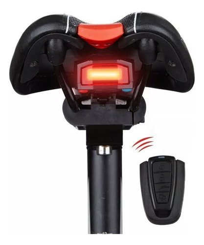 Luz Antirrobo Inteligente Con Señal De Carga Usb Para Bicicl