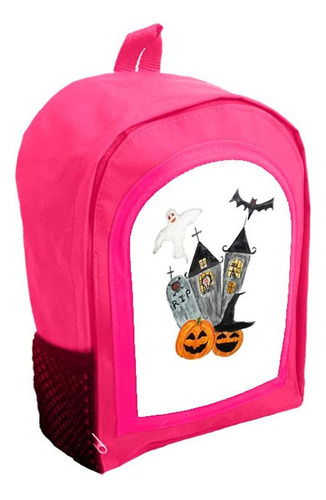 Mochila Infantil Rosa Nena Nene Halloween Tt143