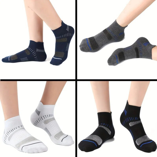 1 Par De Calcetines Tobilleros Transpirables Para Hombre, Co